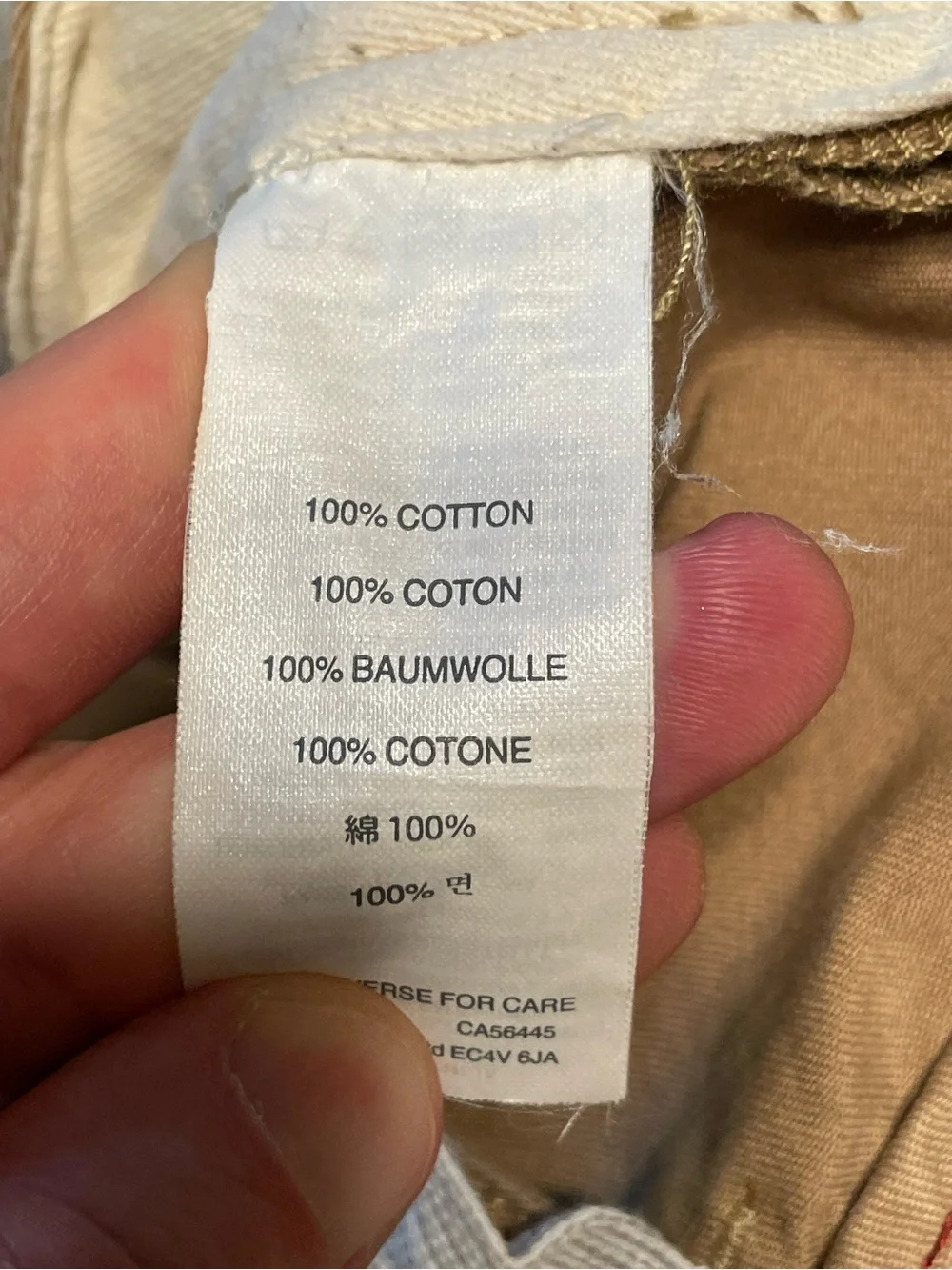 J.Crew 484 Slim-Fit Classic Cotton Chino Pants in Khaki 34/34